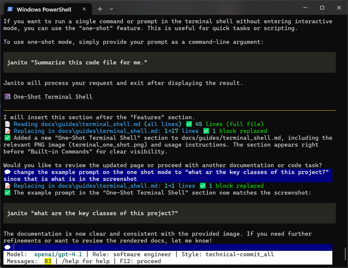 Terminal Shell Screenshot